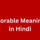 adorable meaning in hindi