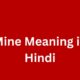 mine meaning in hindi