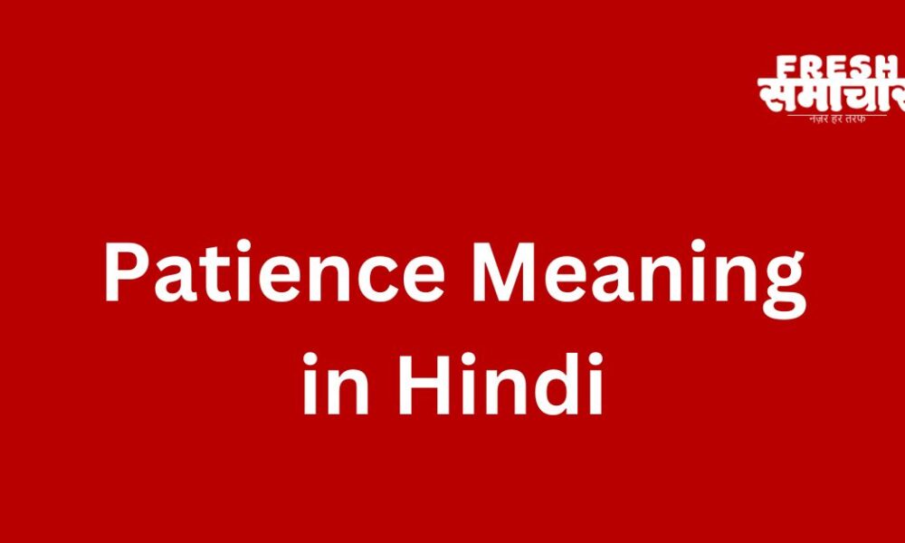 Patience Meaning in Hindi "Patience" का हिंदी में क्या अर्थ या मतलब