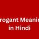 arrogant meaning in hindi