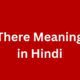 there meaning in hindi