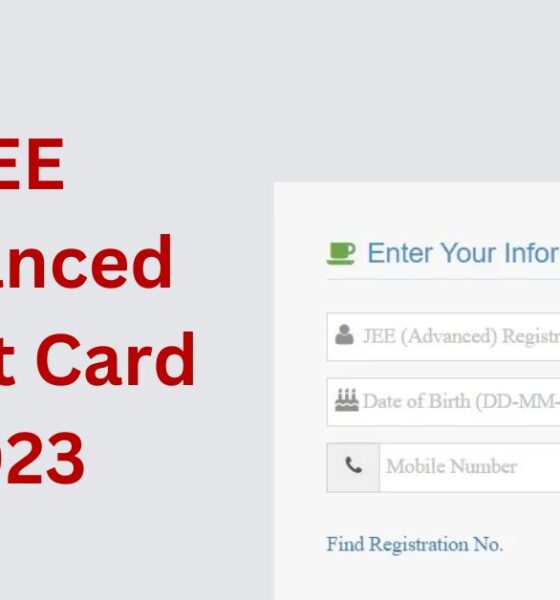 JEE advanced admit card 2023