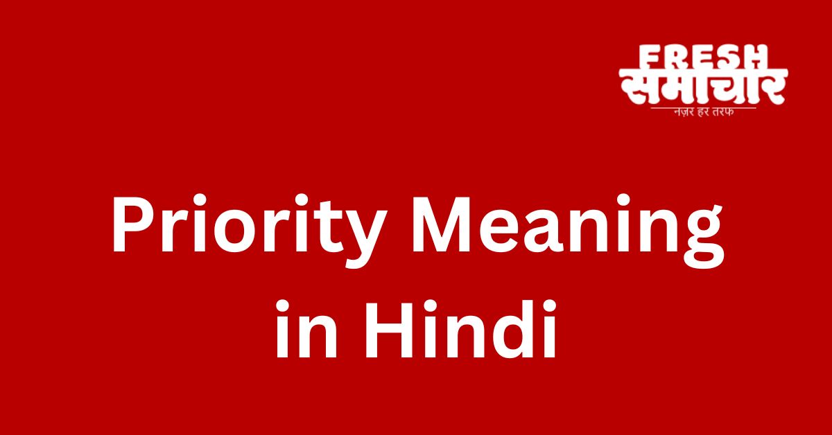 priority meaning in hindi