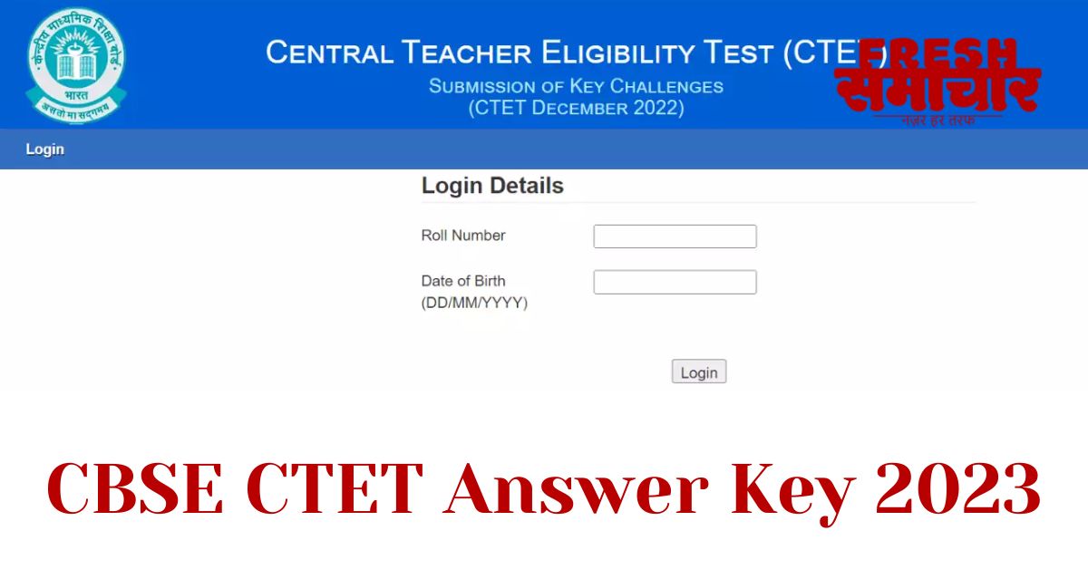 ​cbse ctet answer Key 2023