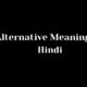 alternative meaning in hindi